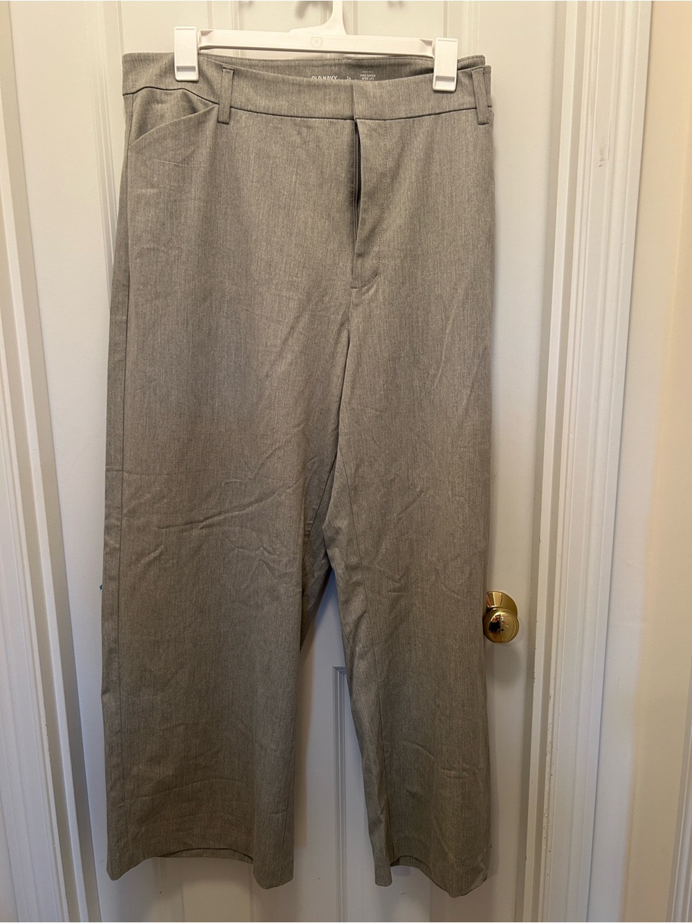 Old Navy Light Gray High-Rise Pixie Super Wide Leg Pant